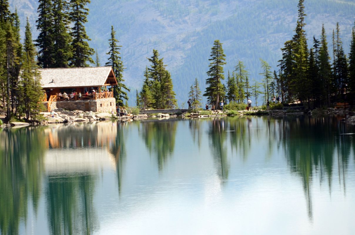 09 Lake Agnes Teahouse From Far End Of Lake Agnes At Lake Louise